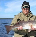 Bob Hansell put the fly right in this nice red's mouth!  What a beautiful eat!!