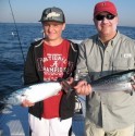 Doug and Clay Martinson doubled up on two bonito!  Hearing two reels scream at once is a beautiful sound!